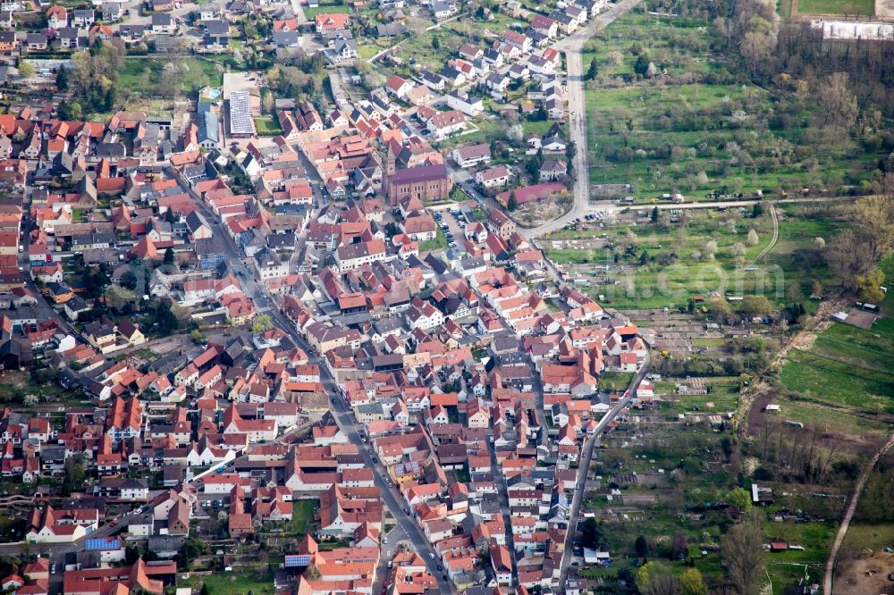 Aerial photograph Waldsee - Town View of the streets and houses of the residential areas in Waldsee in the state Rhineland-Palatinate, Germany