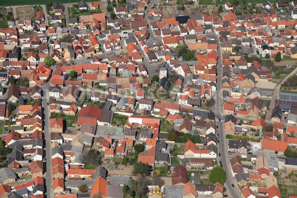 Wallertheim from the bird's eye view: Local view of Wallertheim in the state of Rhineland-Palatinate