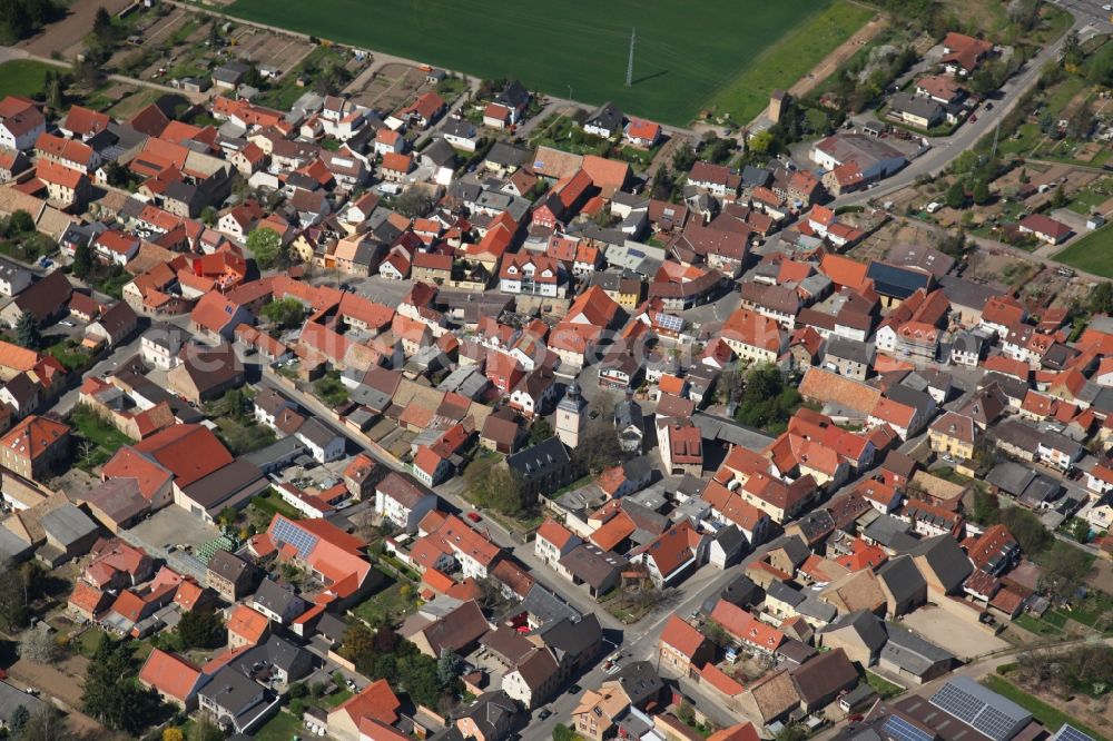 Aerial image Wallertheim - Local view of Wallertheim in the state of Rhineland-Palatinate