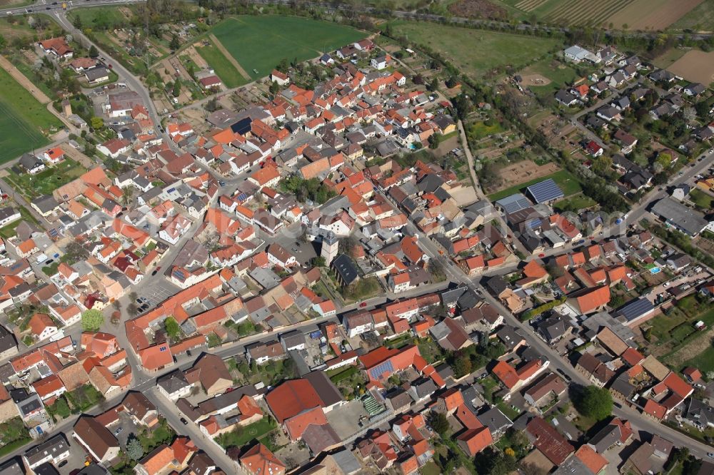 Aerial photograph Wallertheim - Local view of Wallertheim in the state of Rhineland-Palatinate