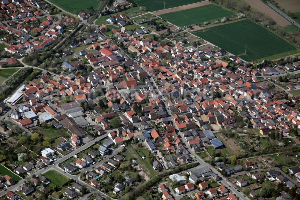 Aerial image Wallertheim - Local View of Wallertheim in the state of Rhineland-Palatinate