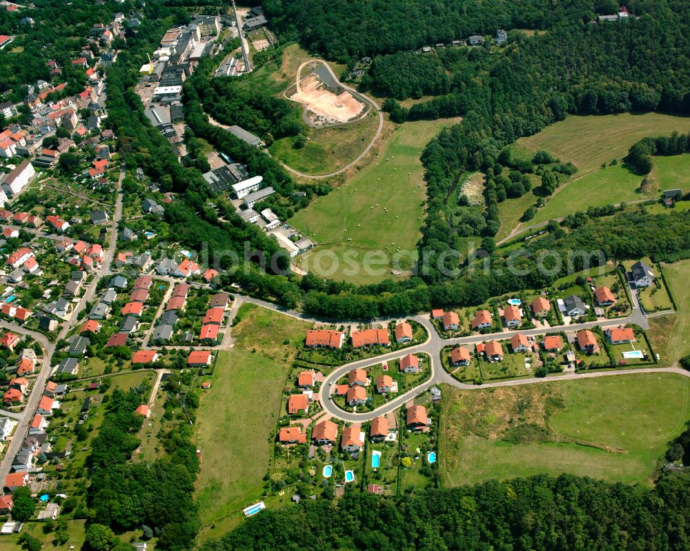 Weida from the bird's eye view: Town View of the streets and houses of the residential areas in Weida in the state Thuringia, Germany