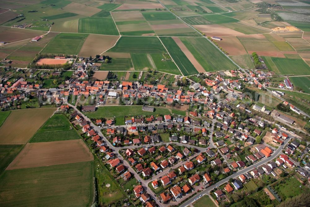 Aerial photograph Wendelsheim - Townscape of Wendelsheim is a municipality in the district Alzey-Worms in Rhineland-Palatinate