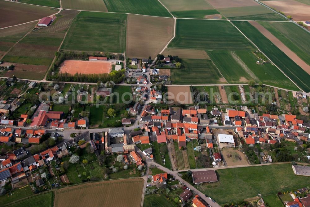 Aerial photograph Wendelsheim - Townscape of Wendelsheim is a municipality in the district Alzey-Worms in Rhineland-Palatinate