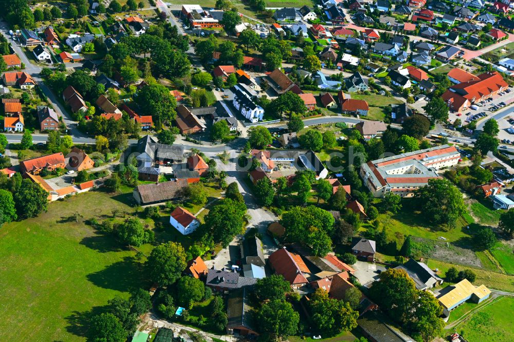 Aerial image Westerbeck - Town View of the streets and houses of the residential areas in Westerbeck in the state Lower Saxony, Germany