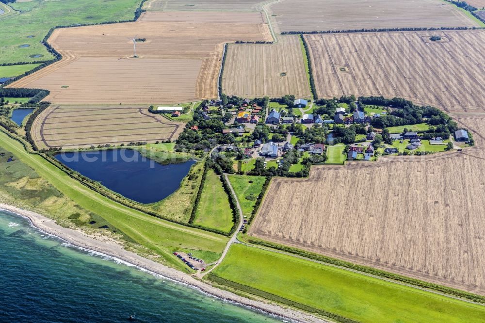 Fehmarn from above - View of Westermarkedorf in Fehmarn in the state Schleswig-Holstein