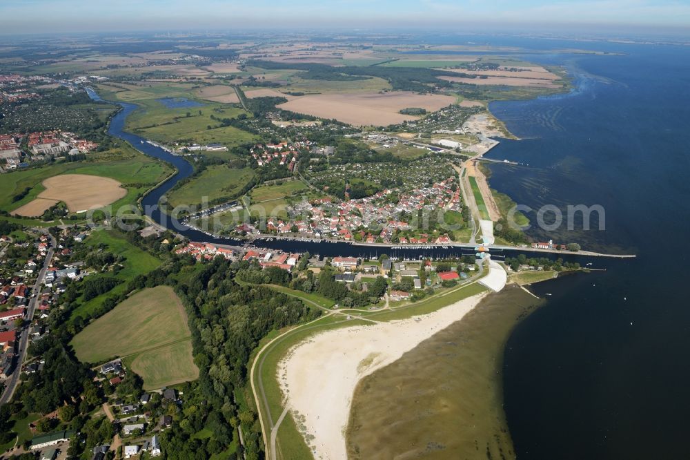 Aerial image Greifswald - Town View from Wieck, a district of Greifswald in Mecklenburg-Western Pomerania