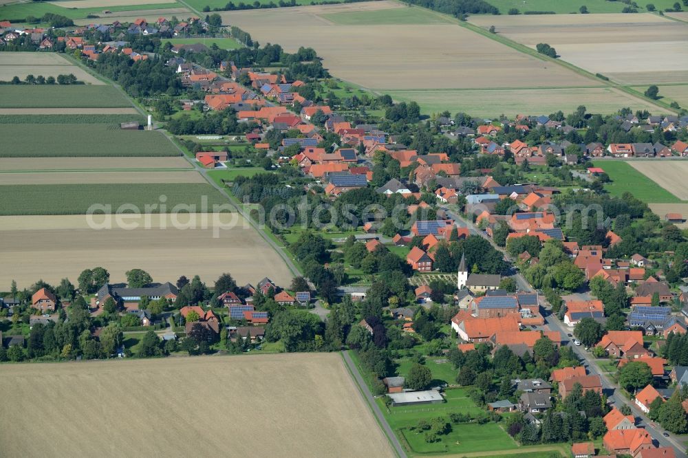 Aerial image Wiedensahl - Town View of the streets and houses of the residential areas in Wiedensahl in the state Lower Saxony