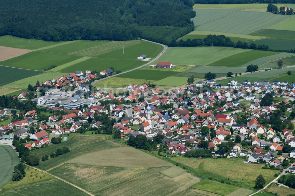 Wiedenzhausen from the bird's eye view: Town View of the streets and houses in Wiedenzhausen in the state Bavaria, Germany