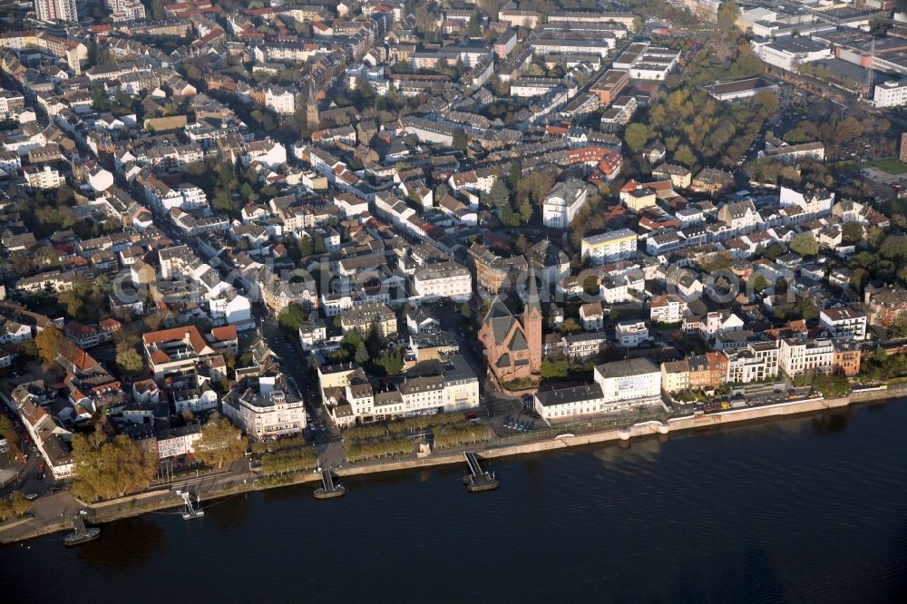 Wiesbaden-Biebrich from above - Local view of Wiesbaden Biebrich in Hesse,