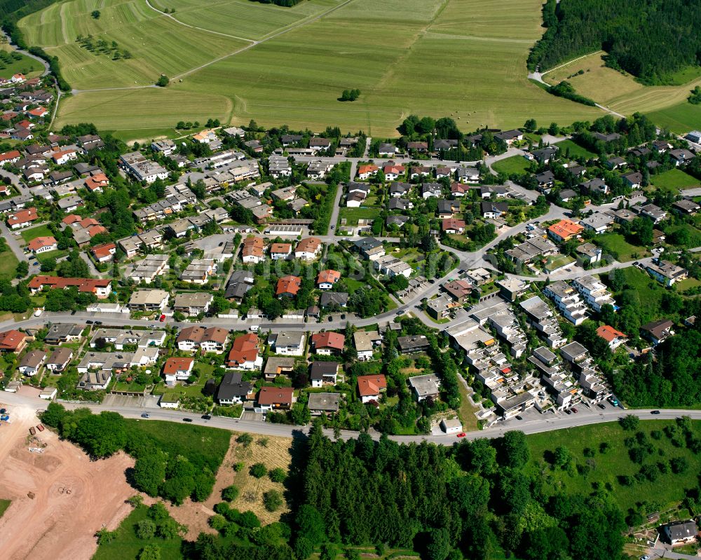 Aerial image Wildberg - Town View of the streets and houses of the residential areas in Wildberg in the state Baden-Wuerttemberg, Germany