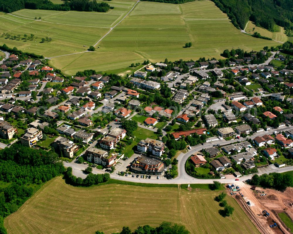 Aerial image Wildberg - Town View of the streets and houses of the residential areas in Wildberg in the state Baden-Wuerttemberg, Germany