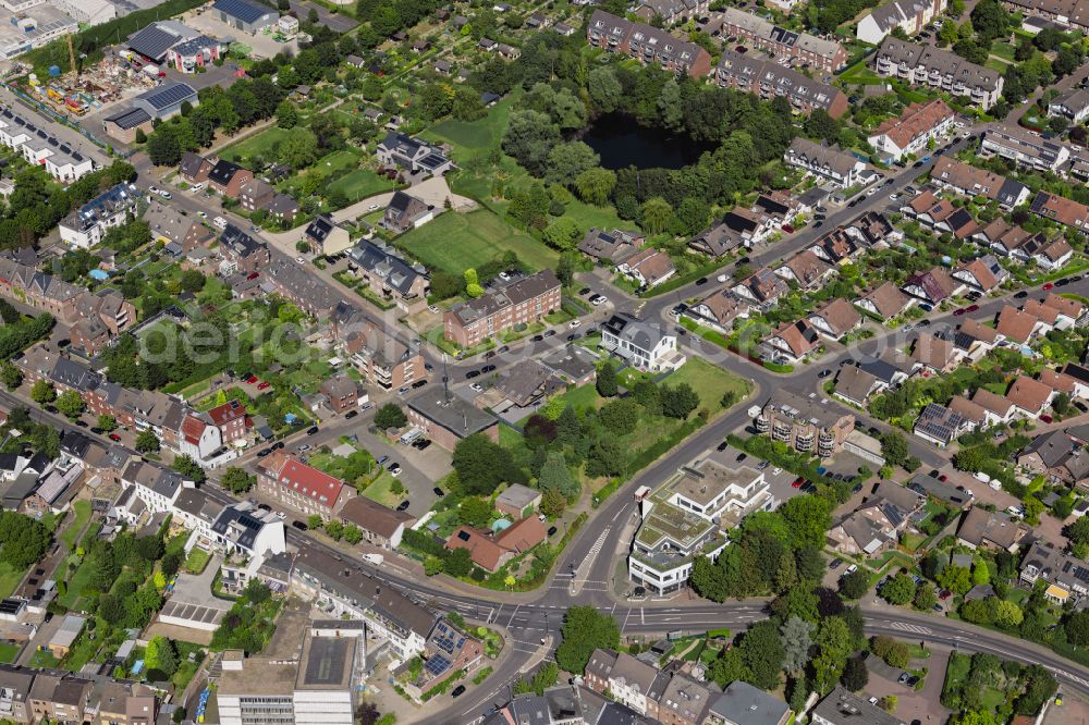 Anrath from above - View of the streets and houses of the residential areas in Anrath in the federal state of North Rhine-Westphalia in Anrath in the federal state of North Rhine-Westphalia, Germany