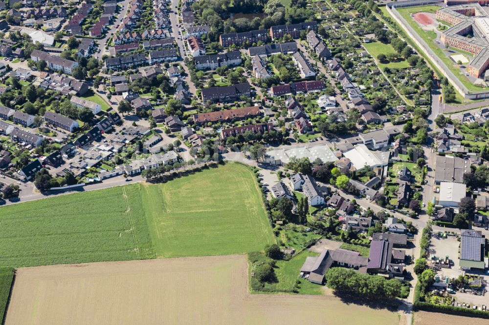 Anrath from above - View of the streets and houses of the residential areas in Anrath in the federal state of North Rhine-Westphalia in Anrath in the federal state of North Rhine-Westphalia, Germany