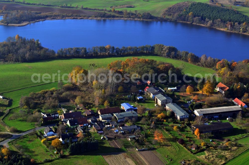 Aerial image Gerswalde OT Willmine - District view of Willmine in Gerswalde in the state Brandenburg