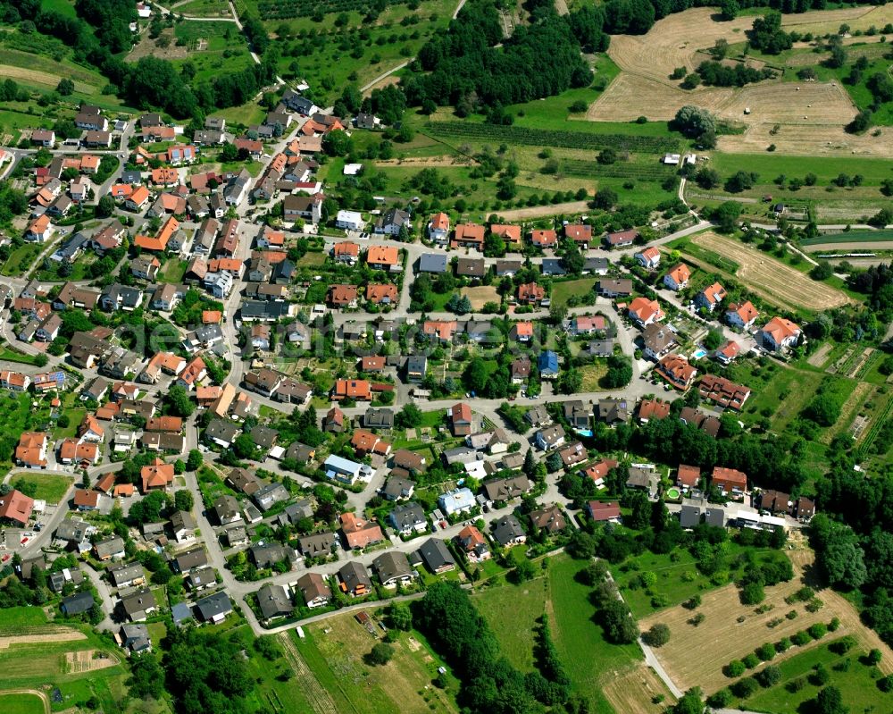 Aerial image Winden - Town View of the streets and houses of the residential areas in Winden in the state Baden-Wuerttemberg, Germany