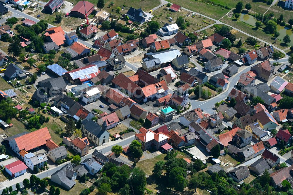 Windischbuch from the bird's eye view: Town View of the streets and houses of the residential areas in Windischbuch in the state Baden-Wuerttemberg, Germany