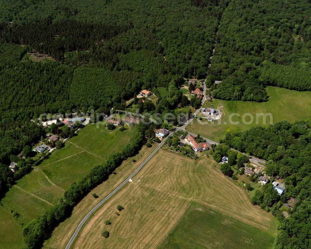 Winterbach OT Kreershäuschen from above - View at Winterbach district Kreershaeuschen in Rhineland-Palatinate