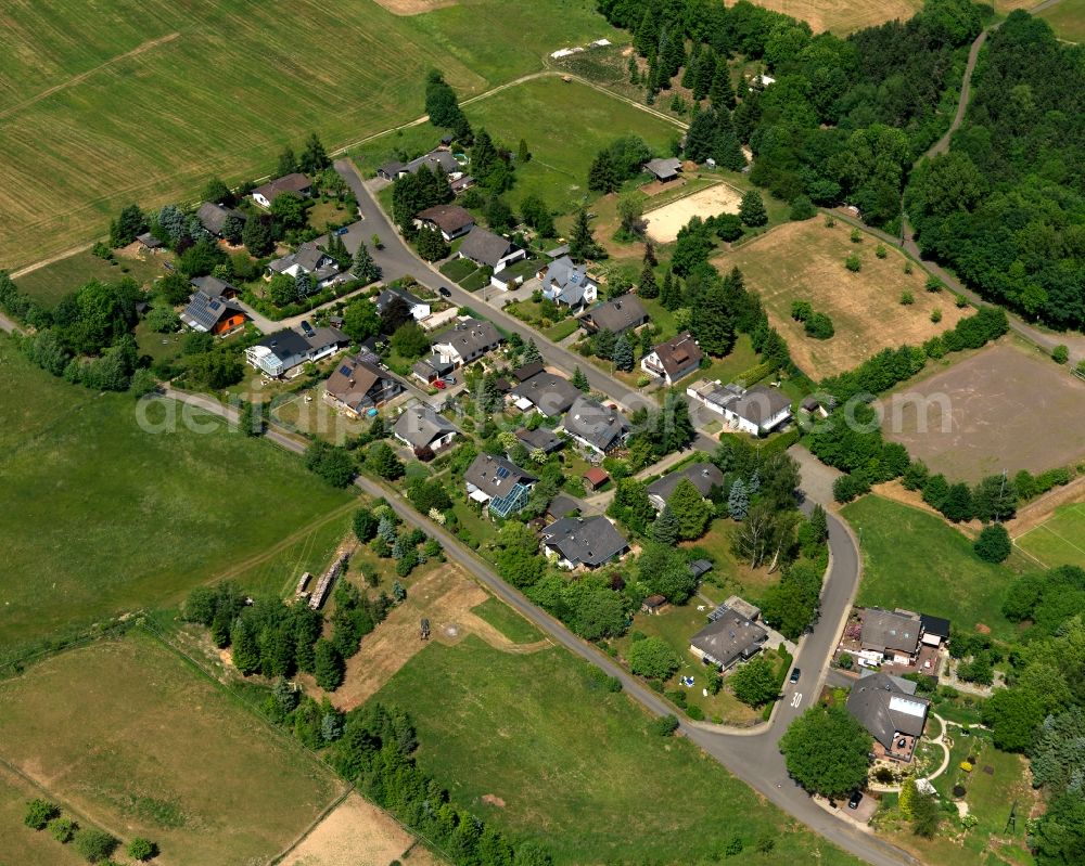 Aerial image Winterbach - View at Winterbach on the B29 in the state of Rhineland-Palatinate