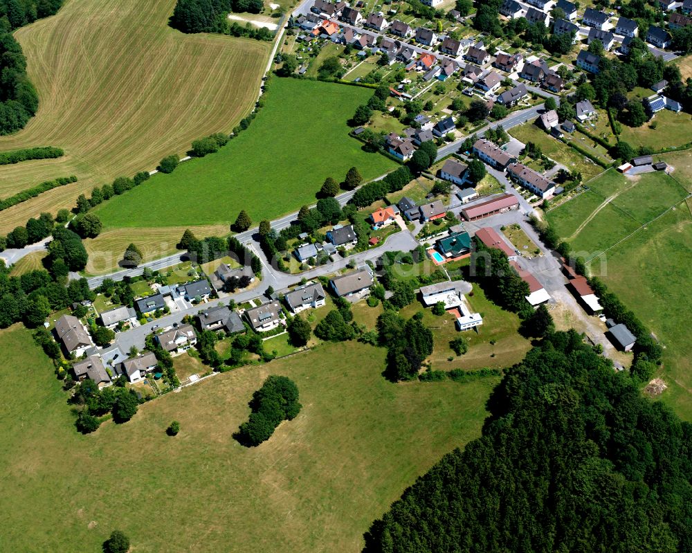 Winzenberg from the bird's eye view: Town View of the streets and houses of the residential areas in Winzenberg in the state North Rhine-Westphalia, Germany