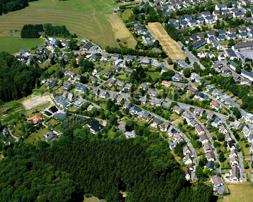 Aerial image Winzenberg - Town View of the streets and houses of the residential areas in Winzenberg in the state North Rhine-Westphalia, Germany