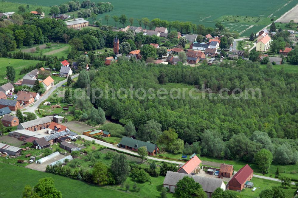 Stendal OT Wittenmoor from the bird's eye view: Village scape of Wittenmoor in Saxony-Anhalt