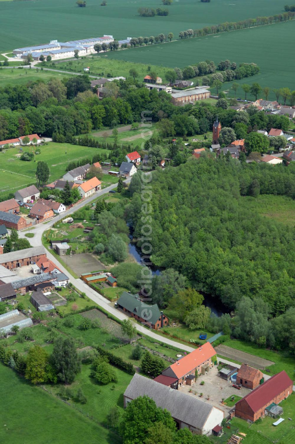 Aerial image Stendal OT Wittenmoor - Village scape of Wittenmoor in Saxony-Anhalt