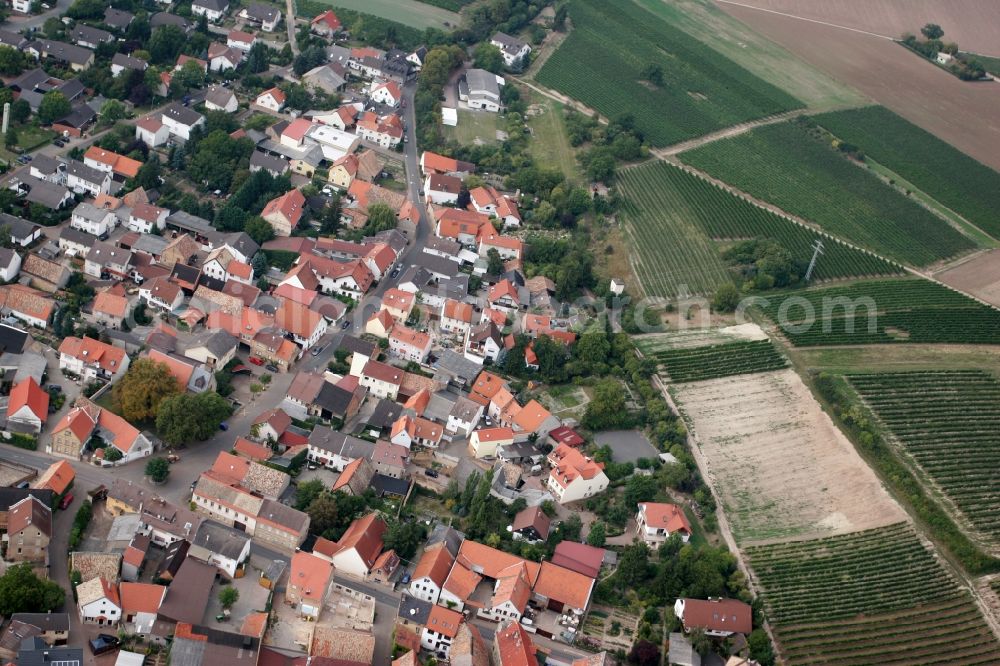 Sprendlingen from above - View of Wolfsheim in Sprendlingen-Gensingen in the district of Mainz-Bingen in Rhineland-Palatinate