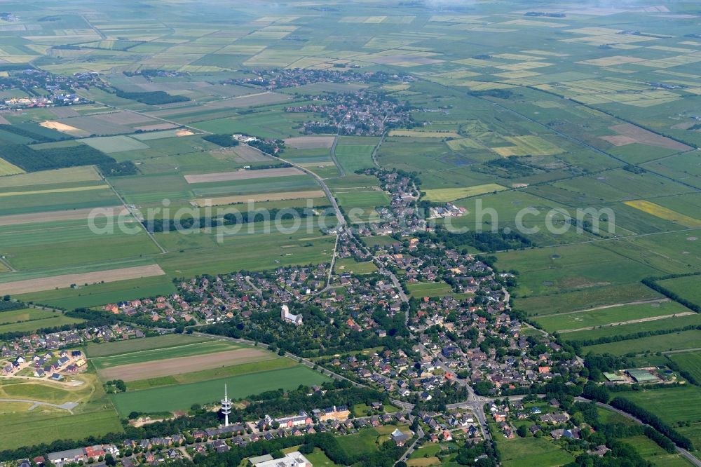 Wrixum from the bird's eye view: Town View of the streets and houses of Wrixum in the state Schleswig-Holstein