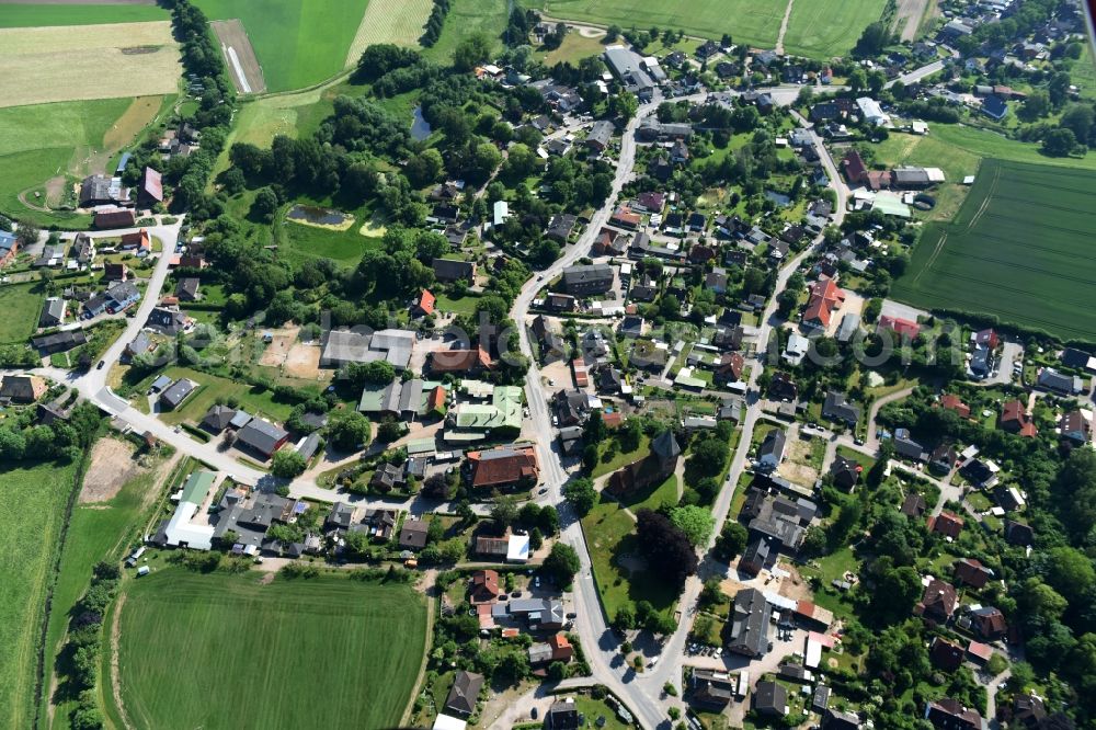 Aerial image Zarpen - Town View of the streets and houses of the residential areas in Zarpen in the state Schleswig-Holstein