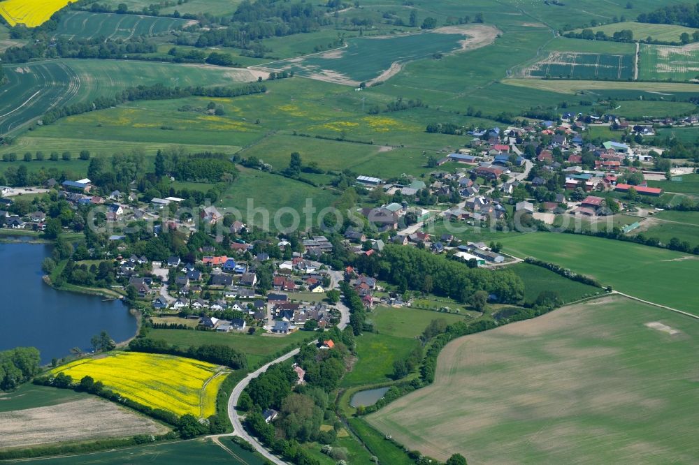 Aerial image Zarpen - Town View of the streets and houses of the residential areas in Zarpen in the state Schleswig-Holstein, Germany