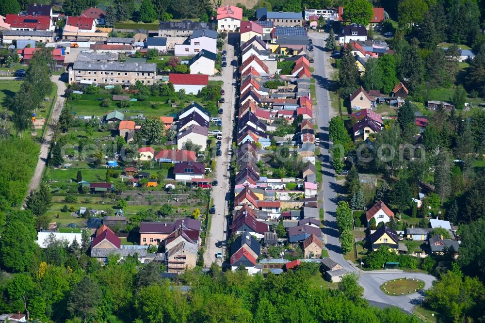 Aerial photograph Zehdenick - Town View of the streets and houses of the residential areas on Havel in Zehdenick in the state Brandenburg, Germany