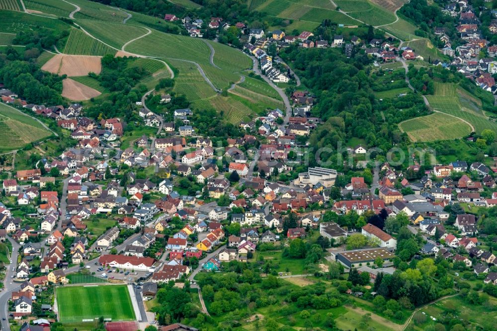 Aerial image Zell-Weierbach - Town View of the streets and houses of the residential areas in Zell-Weierbach in the state Baden-Wurttemberg, Germany