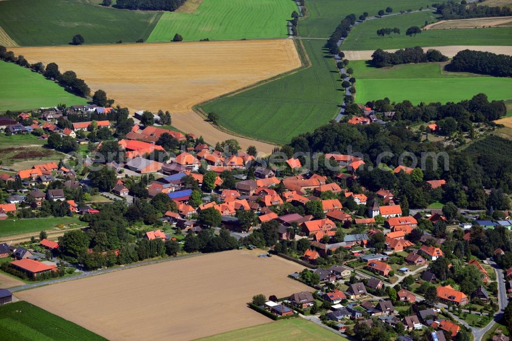 Aerial photograph Barum - Town View from the center of the village Barum in the state of Lower Saxony