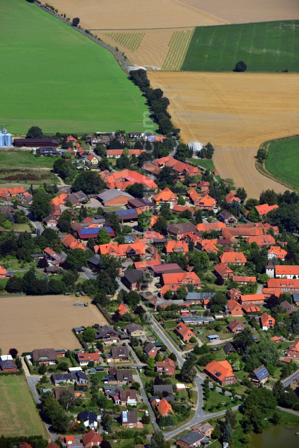 Aerial image Barum - Town View from the center of the village Barum in the state of Lower Saxony