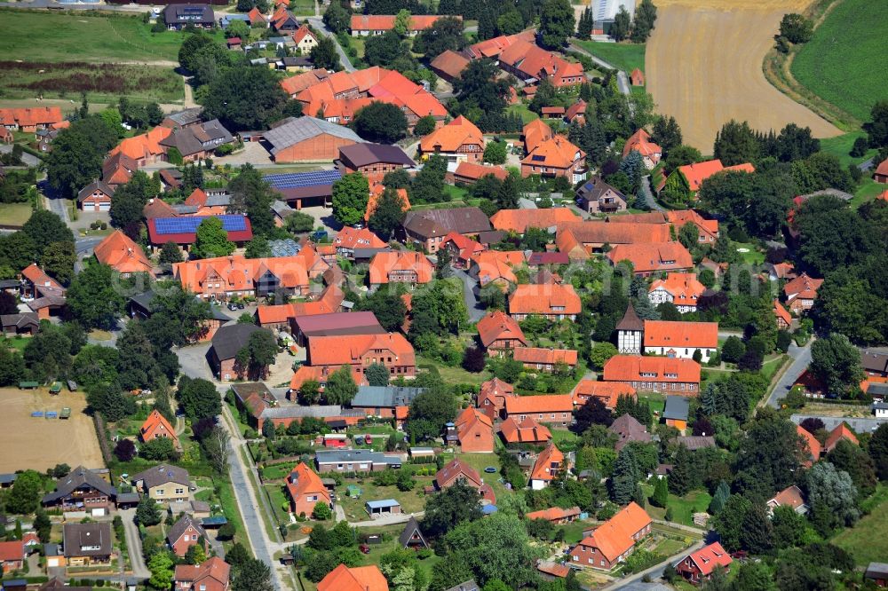 Barum from the bird's eye view: Town View from the center of the village Barum in the state of Lower Saxony