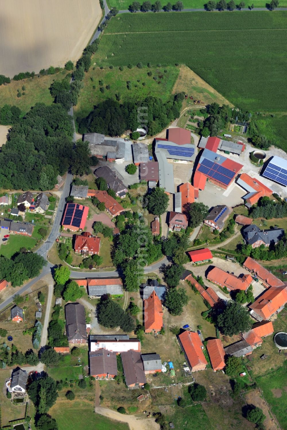 Dörmte from above - Town View from the center of Dörmte in Lower Saxony