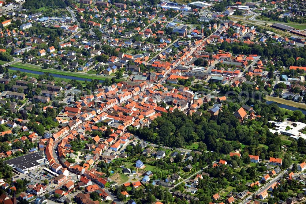 Aerial image Lüchow (Wendland) - Town View from the center Lüchow ( Wendland ) in the state of Lower Saxony