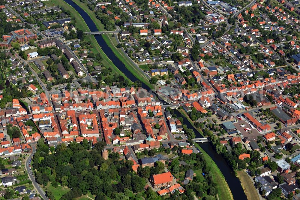 Lüchow (Wendland) from above - Town View from the center Lüchow ( Wendland ) in the state of Lower Saxony