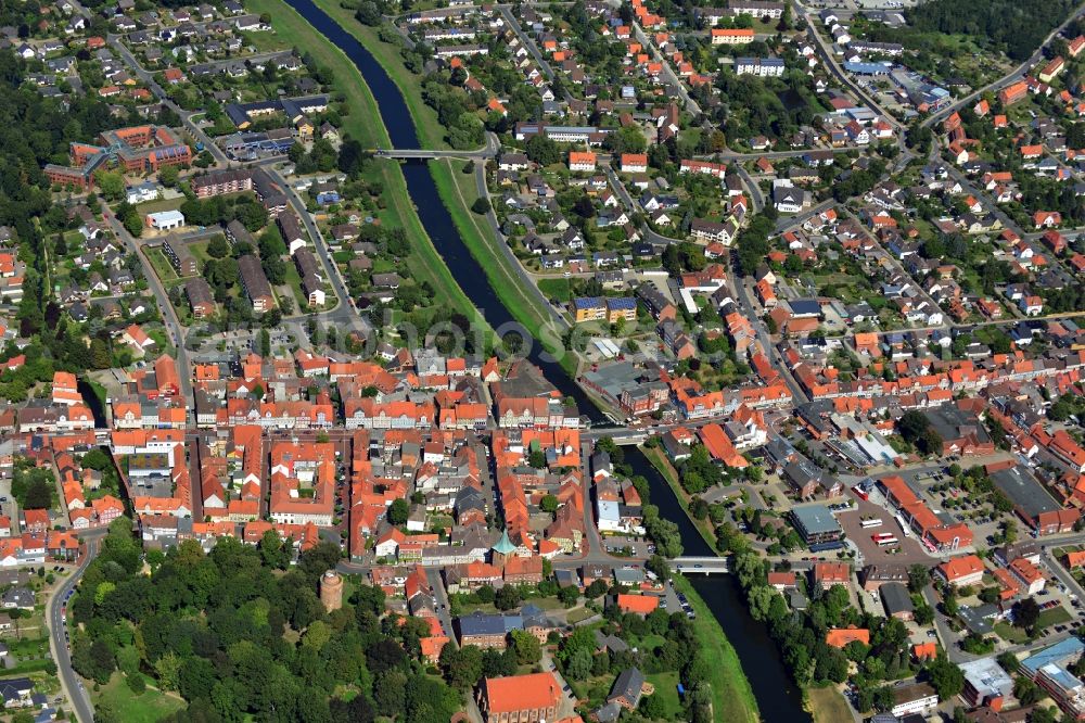 Lüchow (Wendland) from the bird's eye view: Town View from the center Lüchow ( Wendland ) in the state of Lower Saxony