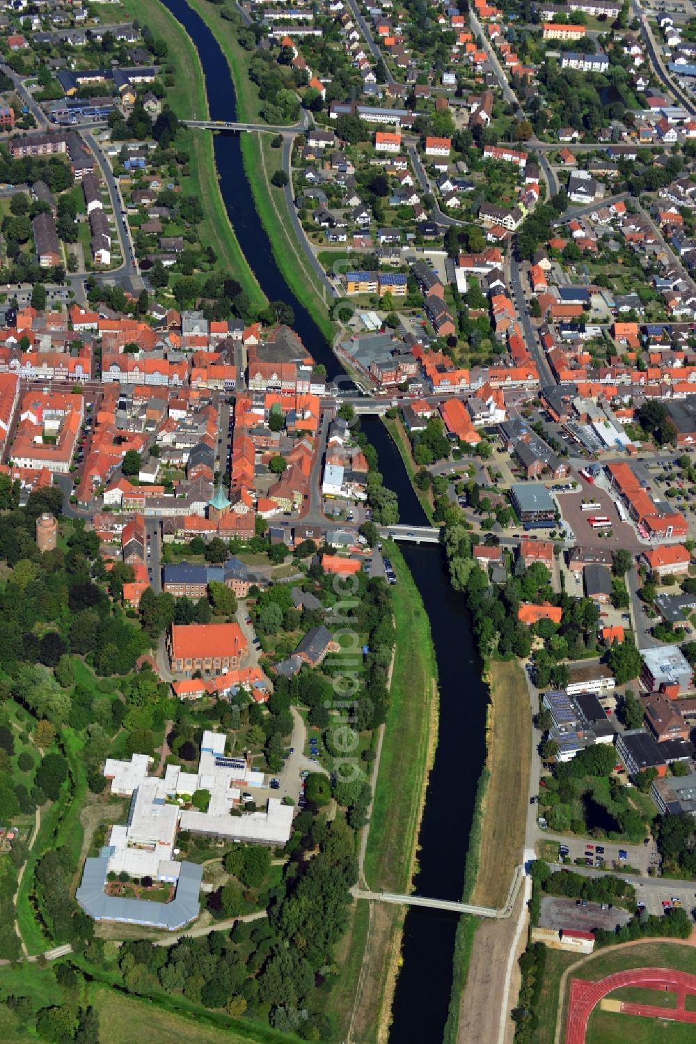 Aerial photograph Lüchow (Wendland) - Town View from the center Lüchow ( Wendland ) in the state of Lower Saxony