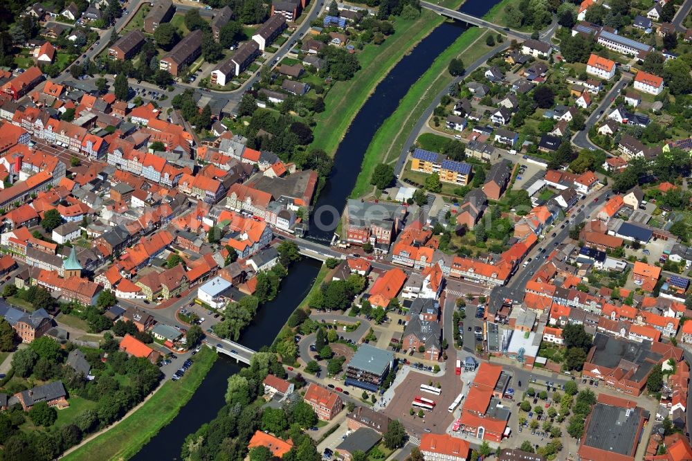 Lüchow (Wendland) from the bird's eye view: Town View from the center Lüchow ( Wendland ) in the state of Lower Saxony