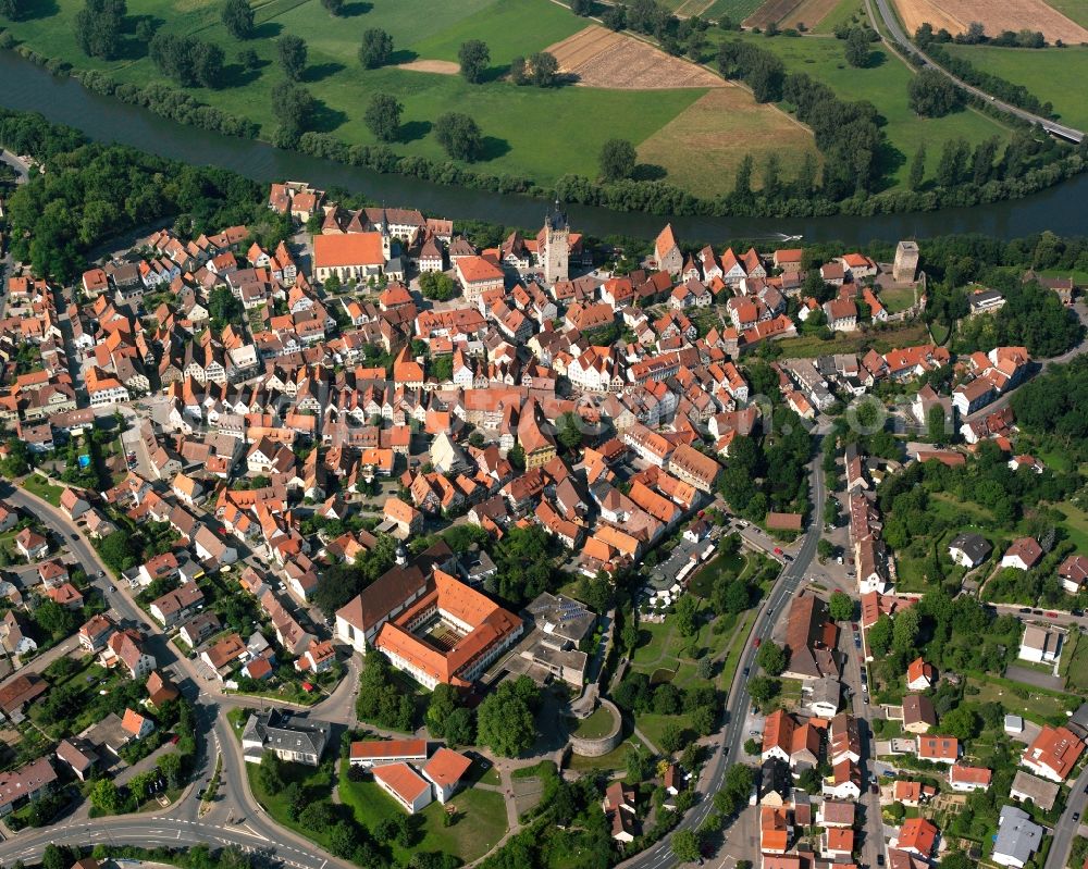 Zimmerhof from above - Town View of the streets and houses of the residential areas in Zimmerhof in the state Baden-Wuerttemberg, Germany