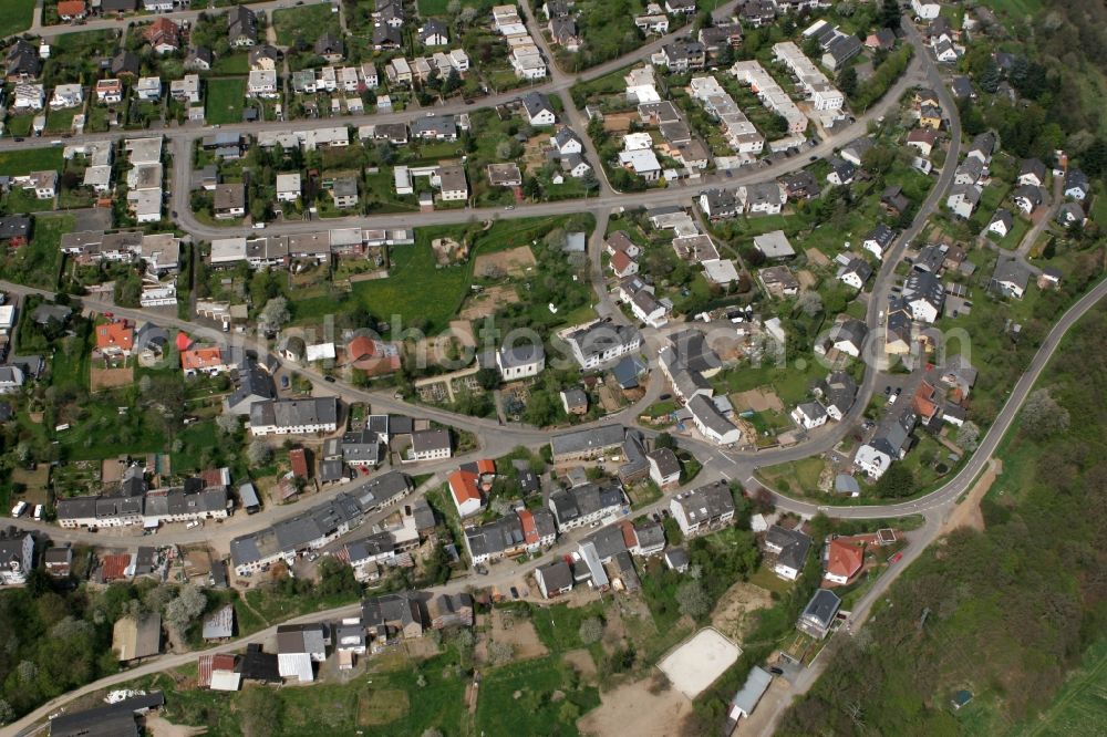 Trier Kernscheid from above - The local district Kernscheid with family houses, church, meadows and farms in Trier in Rhineland-Palatinate