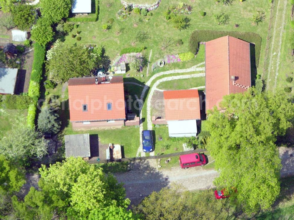 Sonnenburg from the bird's eye view: 16.05.2005 Sonnenburg bei Bad Freienwalde Blick auf das Ortsgebiet Sonnenburg.