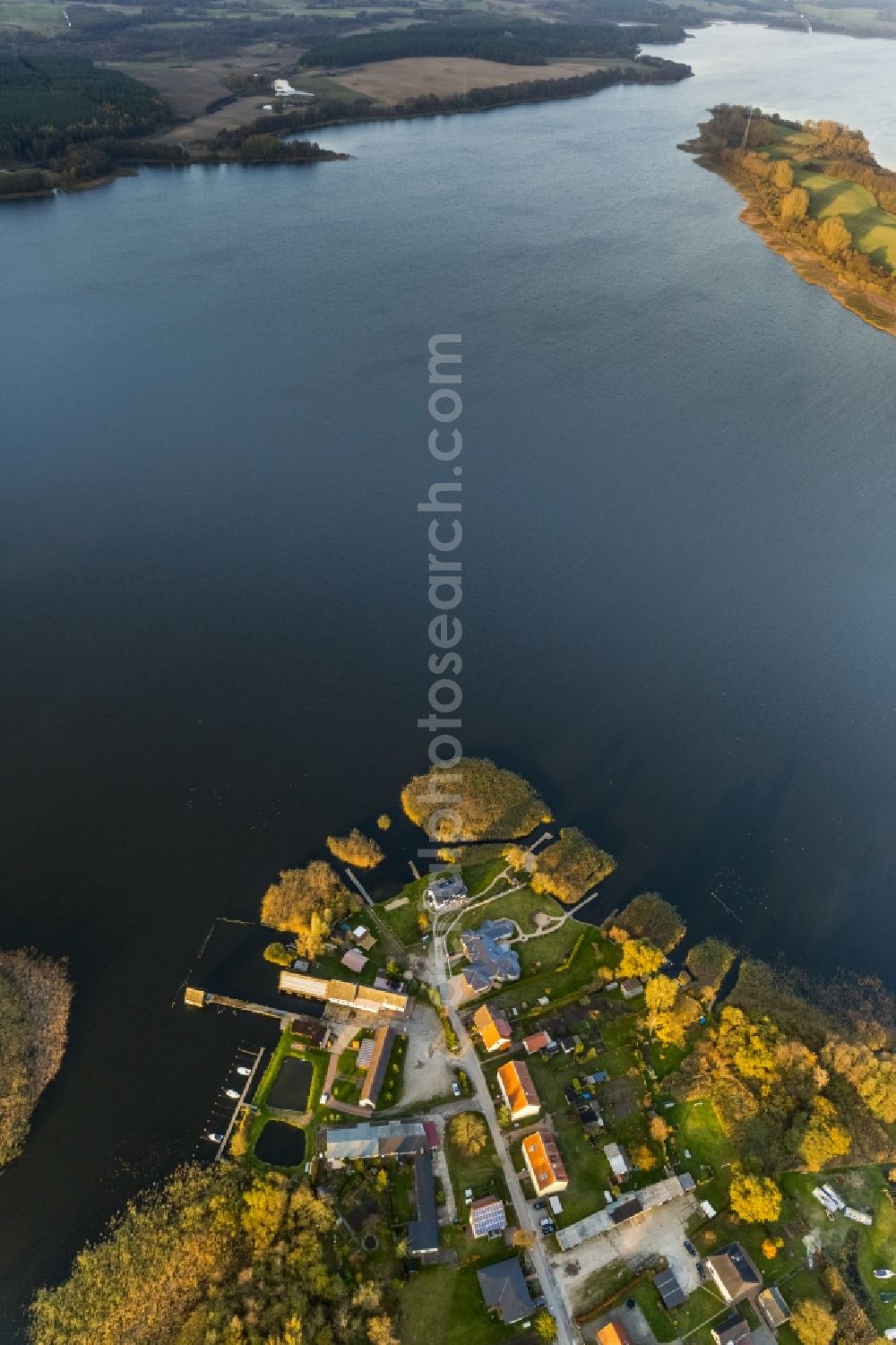 Aerial photograph Wesenberg - Wesenberg town on the banks of Woblitzsee in Mecklenburg - Western Pomerania