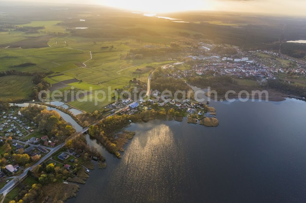 Aerial photograph Wesenberg - Wesenberg town on the banks of Woblitzsee in Mecklenburg - Western Pomerania