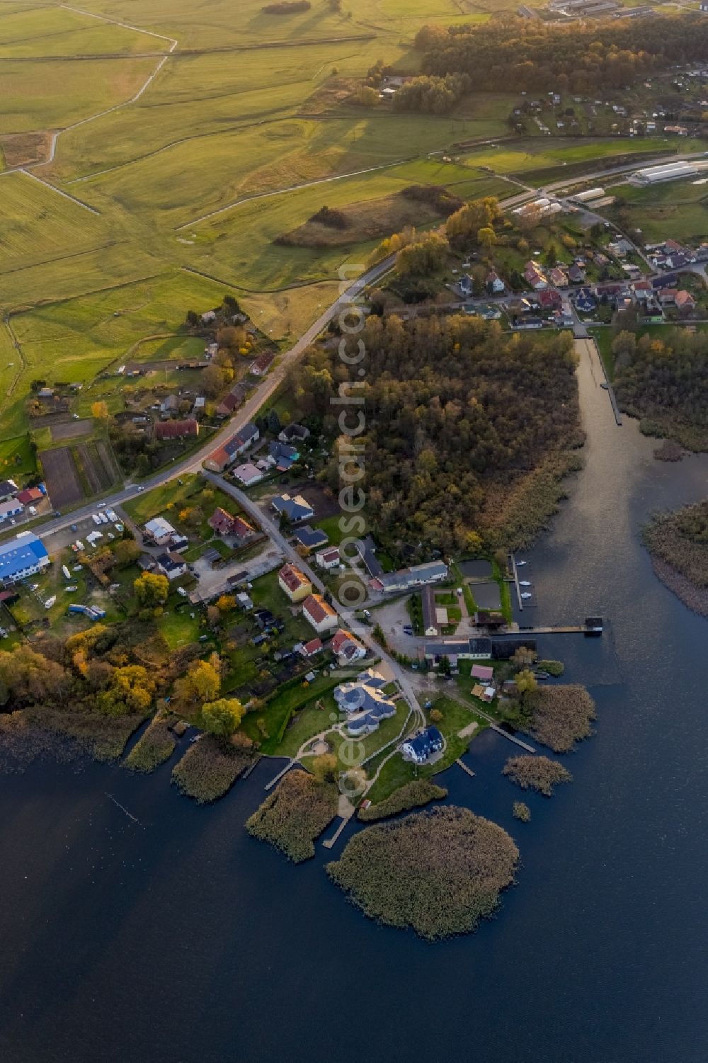 Wesenberg from the bird's eye view: Wesenberg town on the banks of Woblitzsee in Mecklenburg - Western Pomerania