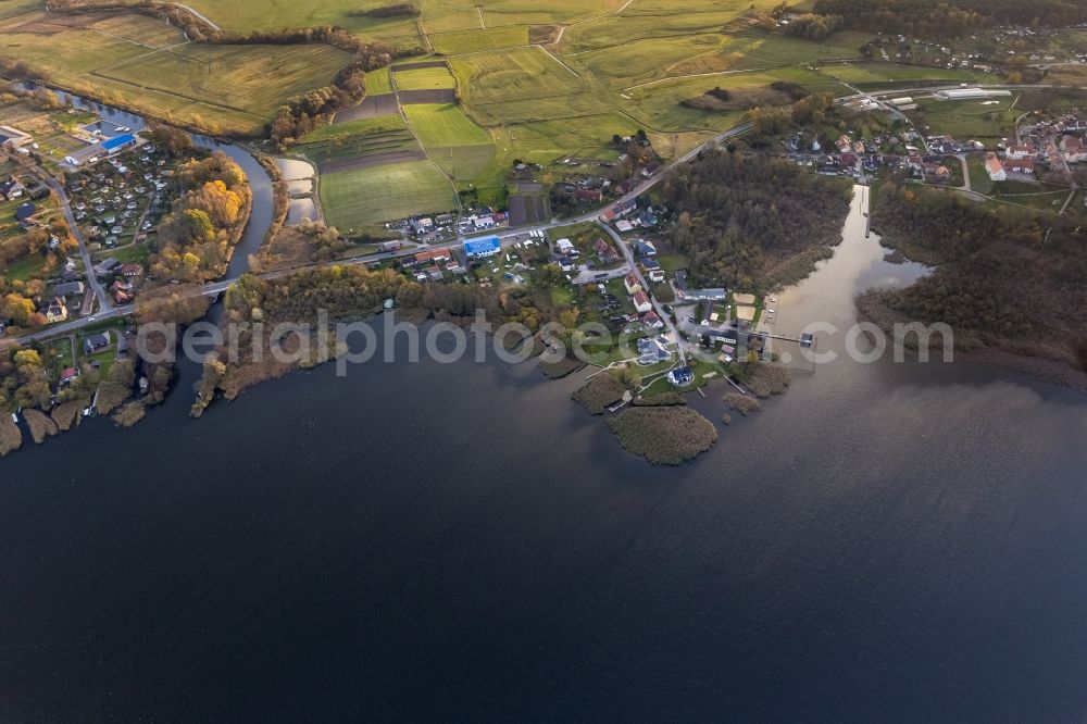 Wesenberg from above - Wesenberg town on the banks of Woblitzsee in Mecklenburg - Western Pomerania