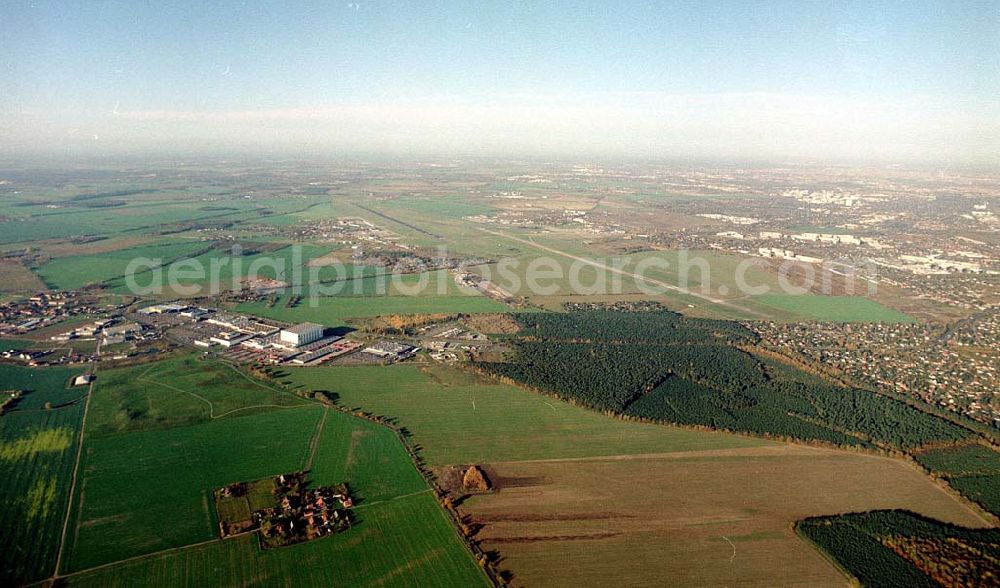 Schönefeld / Brandenburg from above - Ortschaften und Umgebung des künftigen Großflughafens Berlin - Schönefeld.